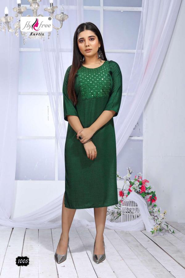 Fly Free Sunwin Rayon Designer Festive Wear Kurti 